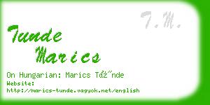 tunde marics business card